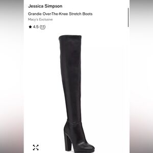 Jessica Simpson Grandie Black Over-the-Knee Boots